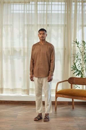 Tan Linen Shirt
